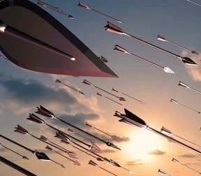 multiple arrows in flight